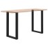 Patas de mesa de centro forma U 2uds acero negro 60x(90-91)