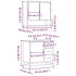 Set de muebles de baño 2 pzas madera contrachapada gris