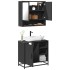 Juego de muebles de baño 2 pzas madera contrachapada