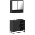 Juego de muebles de baño 2 pzas madera contrachapada