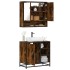 Set de muebles baño 2 pzas madera contrachapada roble