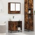 Set de muebles baño 2 pzas madera contrachapada roble