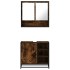 Set de muebles baño 2 pzas madera contrachapada roble