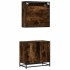 Set de muebles baño 2 pzas madera contrachapada roble