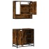 Set de muebles baño 2 pzas madera contrachapada roble