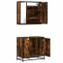 Set de muebles baño 2 pzas madera contrachapada roble