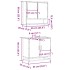 Set de muebles de baño 2 pzas madera contrachapada roble