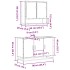 Set de muebles de baño 2 pzas madera contrachapada gris