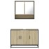 Set de muebles de baño 2 pzas madera contrachapada roble