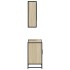 Set de muebles de baño 2 pzas madera contrachapada roble