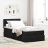 Estructura de cama otomana colchón terciopelo negro