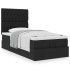 Cama otomana con colchón negra 90x200 cm