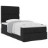 Cama otomana con colchón negra 90x200 cm