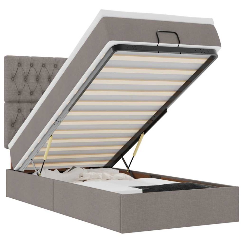 Cama otomana con colchón topo 90x200 cm