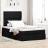 Estructura cama otomana colchón tela negro