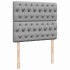 Estructura de cama otomana colchón tela gris claro