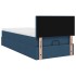Cama otomana con colchón tela azul 100x200