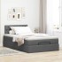 Cama otomana con colchón gris oscuro 120x200 cm