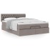 Cama otomana con colchón tela gris pardo 140x200
