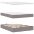 Cama otomana con colchón tela gris pardo 140x200