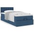 Cama otomana con colchón azul 90x200 cm