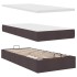 Estructura cama otomana colchón tela marrón oscuro 90x190