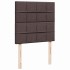 Estructura cama otomana colchón tela marrón oscuro 90x190