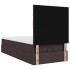 Estructura cama otomana colchón tela marrón oscuro 90x190