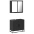 Juego de muebles de baño 2 pzas madera contrachapada