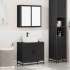 Juego de muebles de baño 2 pzas madera contrachapada