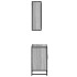 Set de muebles de baño 2 pzas madera contrachapada gris