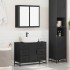 Juego de muebles de baño 2 pzas madera contrachapada