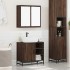Set de muebles baño 2 pzas madera contrachapada marrón