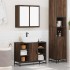 Set de muebles baño 2 pzas madera contrachapada marrón