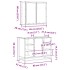 Set de muebles baño 2 pzas madera contrachapada marrón