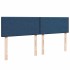Estructura de cama otomana con colchón tela azul 160x200