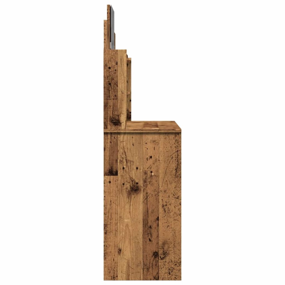 Tocador con espejo envejecida 96x39x142