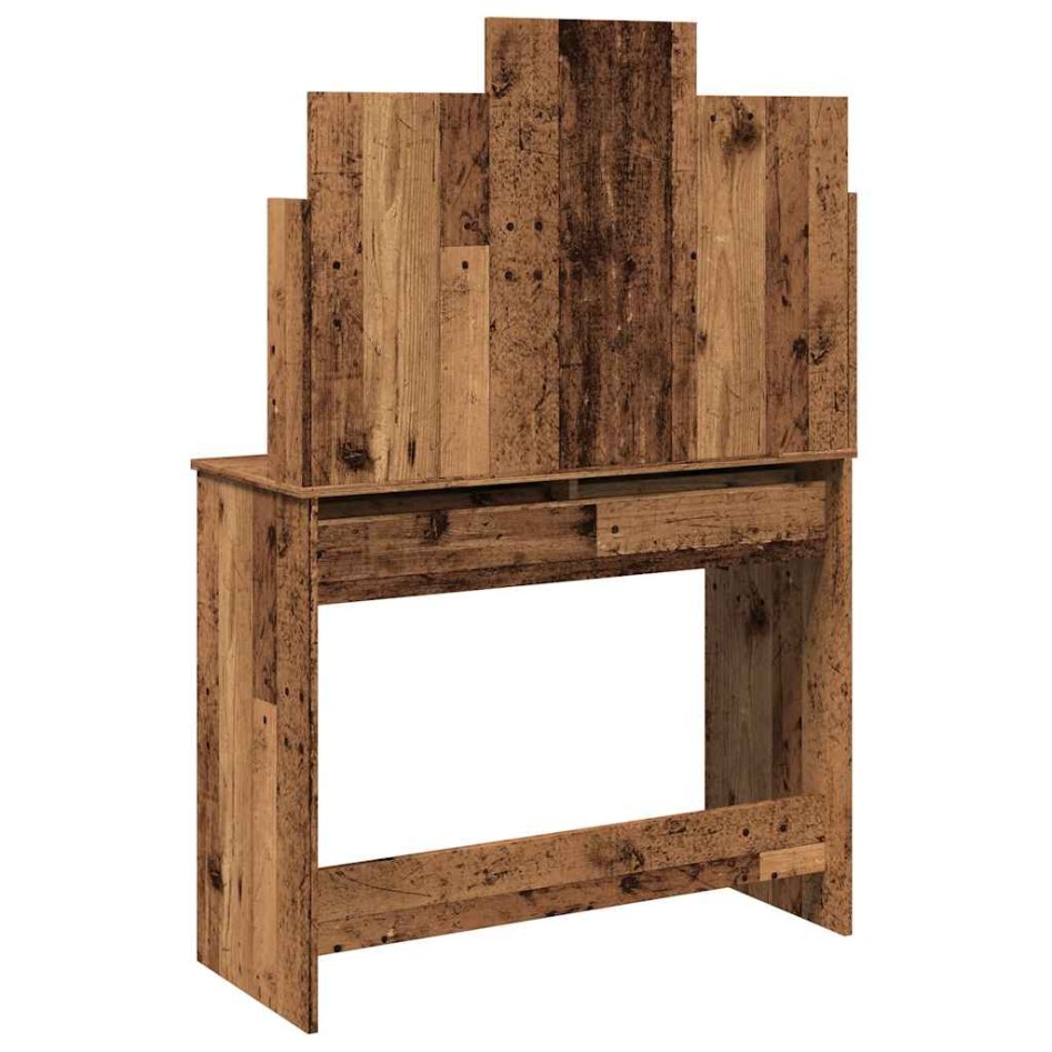 Tocador con espejo envejecida 96x39x142