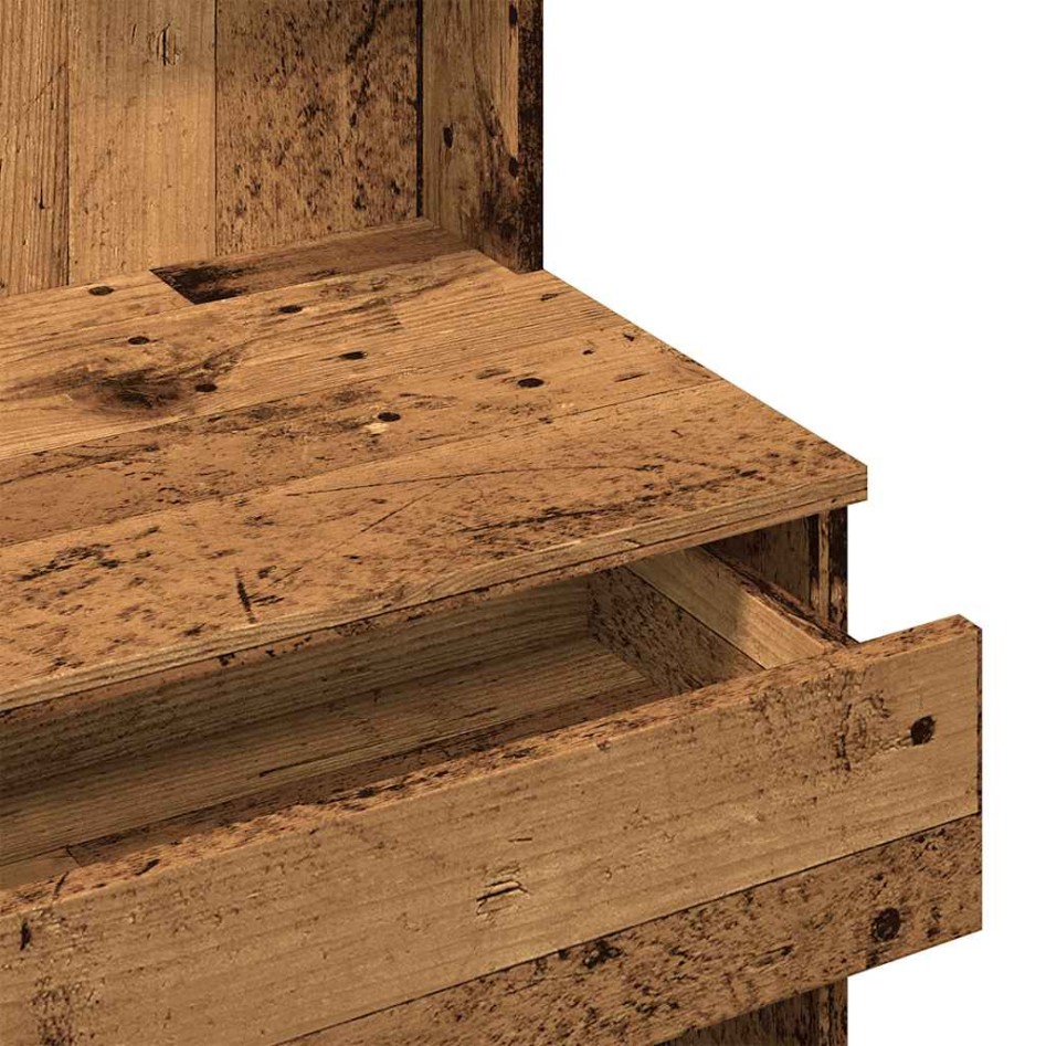 Tocador con espejo envejecida 96x39x142