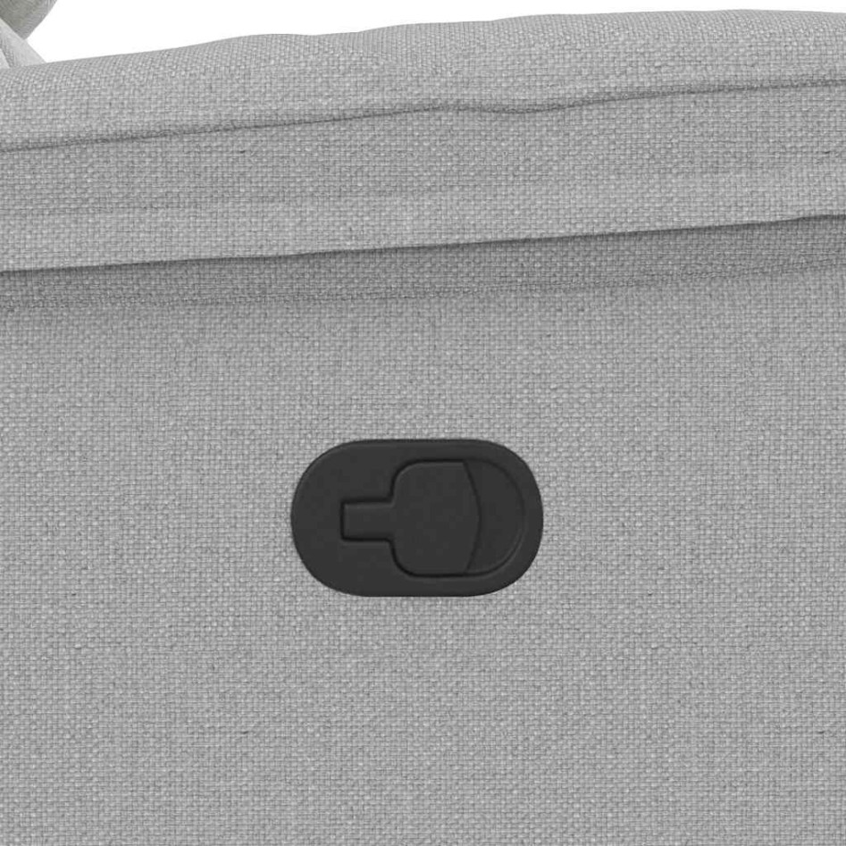 Sillón reclinable de tela gris