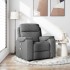 Sillón de masaje reclinable de tela gris