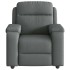 Sillón de masaje reclinable de tela gris