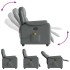 Sillón de masaje reclinable de tela gris