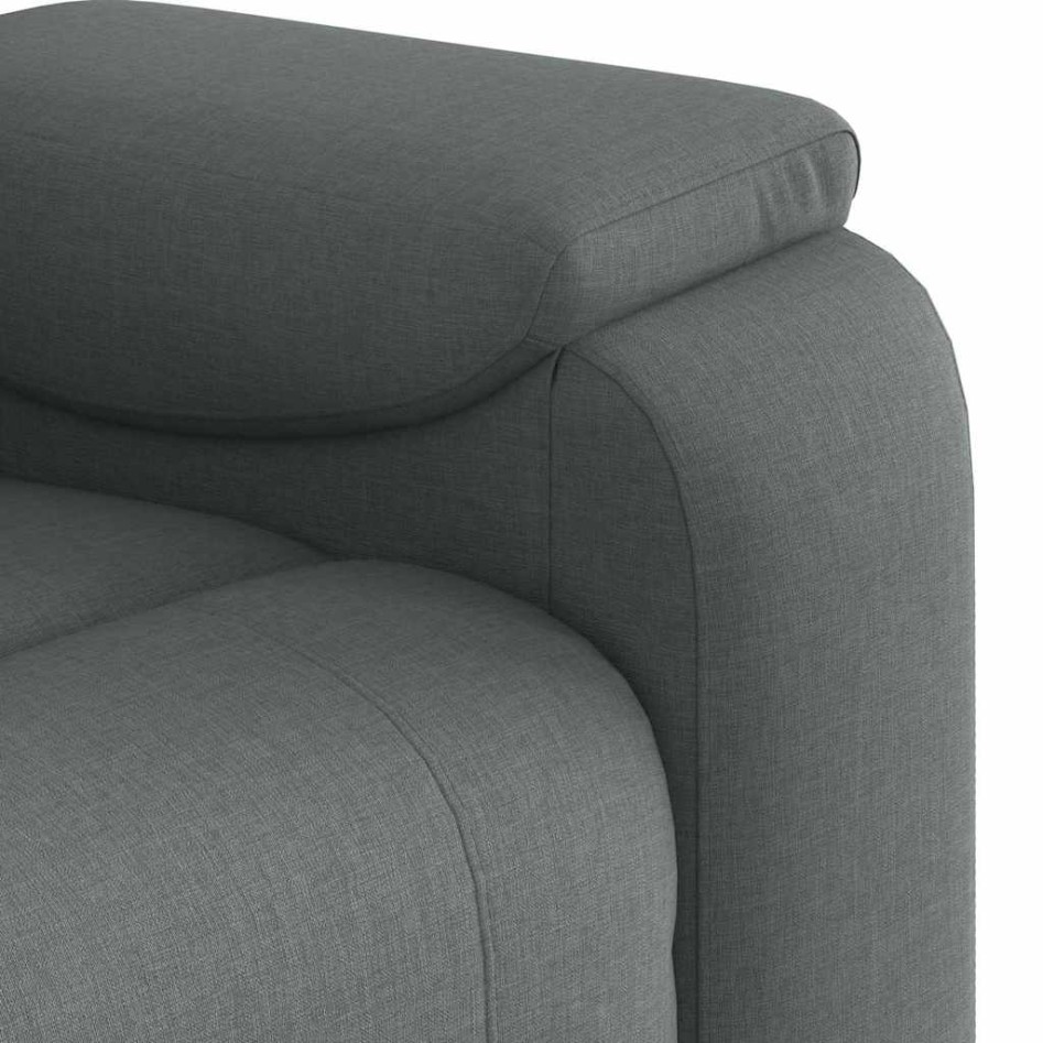 Sillón de masaje reclinable de tela gris