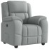 Sillón reclinable de tela gris