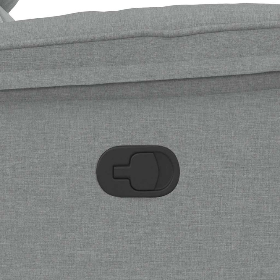 Sillón reclinable de tela gris