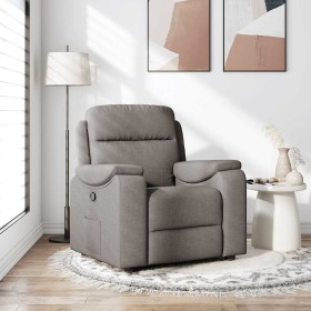 Sillón reclinable de tela gris