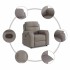 Sillón reclinable de tela gris