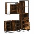 Set de muebles baño 3 pzas madera contrachapada roble