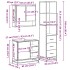 Set de muebles de baño 3 pzas madera contrachapada gris